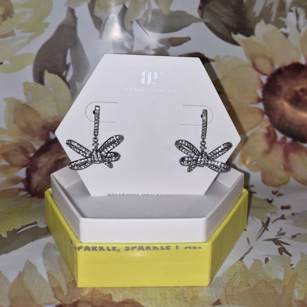 Silver Bow Earrings